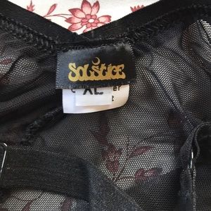 Solstice Intimates Black Mesh Panties